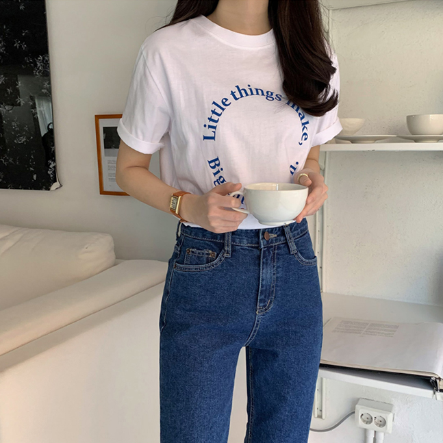 ラウンドレタリング半袖Tシャツ