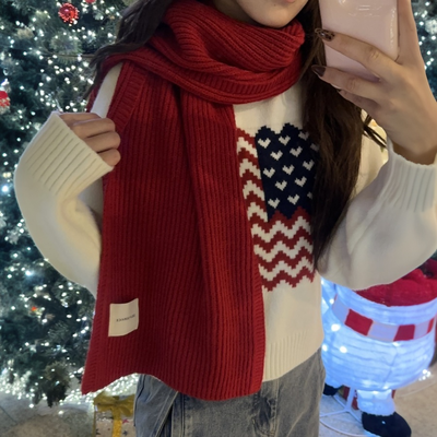 ニットロングマフラー