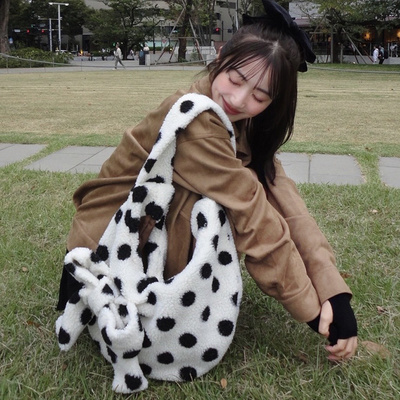 リボンドットボアバッグ