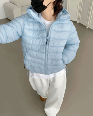 트렌디 경량 하이넥 2way 스트링 패딩