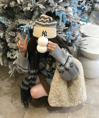 윈터 털 미니 백