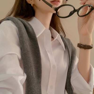 （MADE／定番シャツ／快適な着心地）デイリー ダブルステッチ スタンダードシャツ