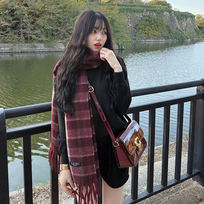 チェックパターンマフラー