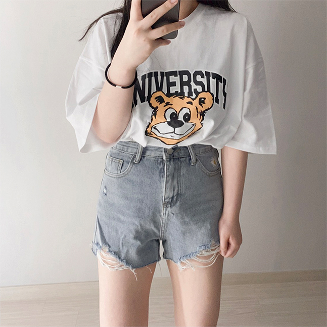 UNIVERSITYプリント半袖Tシャツ