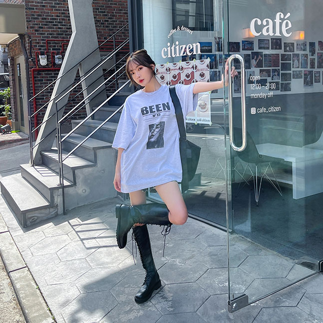 BEENプリント半袖Tシャツ