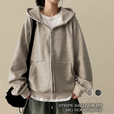 ☆ Stone  ☆ ニット ジップアップ ジャンパー ふわふわニットフードジップアップ｜ジャンパー｜韓国