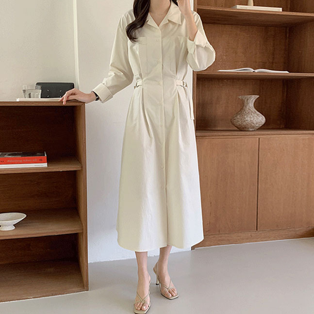 ロングシャツワンピース