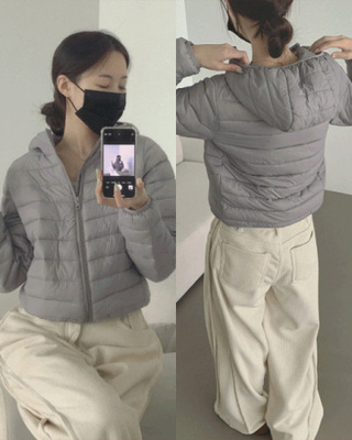 깔끔 군더더기 없는 경량 간절기 겨울 패딩