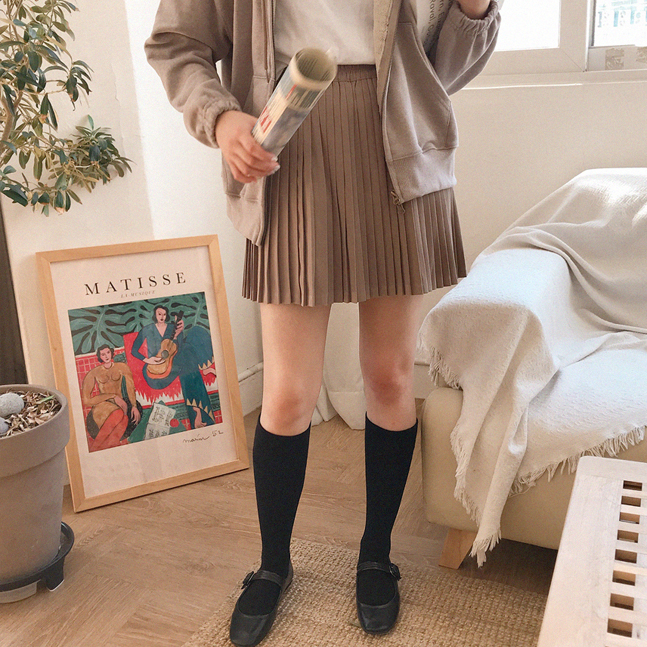 ウエストゴムプリーツスカート
