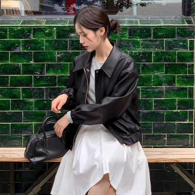 レザー調ブルゾン｜ジャケット｜韓国ファッション通販 SONA