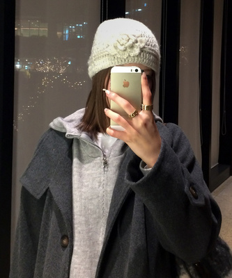 ビンテージコサージュビーニー