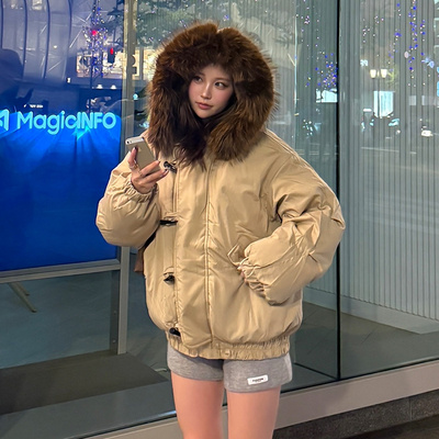 ファー付きボアフードジャケット