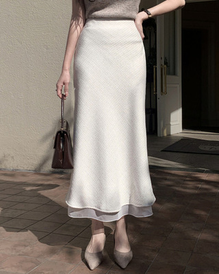 ツイードロングマーメイドスカート