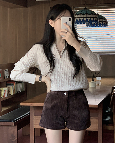 コーデュロイショートパンツ