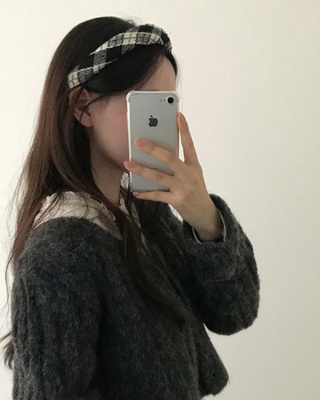 ハートクラシックチェックヘアバンド