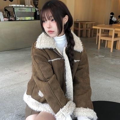 ウールカラーファームートンジャケット｜ジャケット｜韓国ファッション