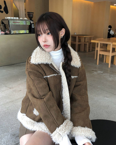 ウールカラーファームートンジャケット｜ジャケット｜韓国ファッション