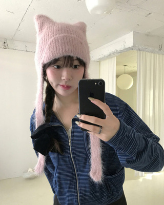 キャットニットストラップキャプ