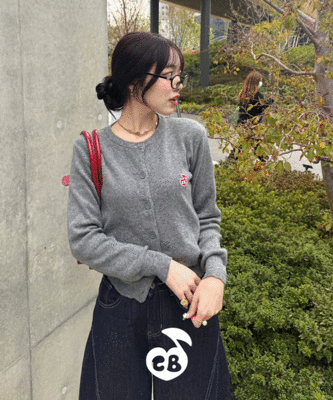 【❤️MADE】 자수 라운드 가디건