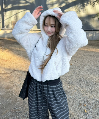 후드 양털 패딩