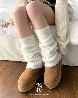 ウールニットリブレッグウォーマー