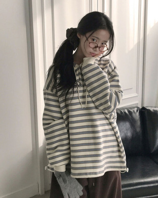 왕기모 다미 기모 멀티 단가라 버튼 밑단스트링 오버핏 후드