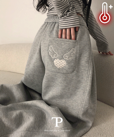 バックドットハート刺繍トレーニングパンツ(5color)