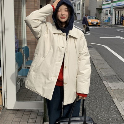 ファーハーフダウンジャンパー 