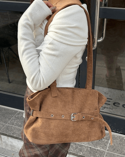 スエードベルトデザインショルダーバッグ