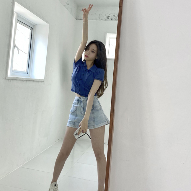 フェイクポケットショートパンツ