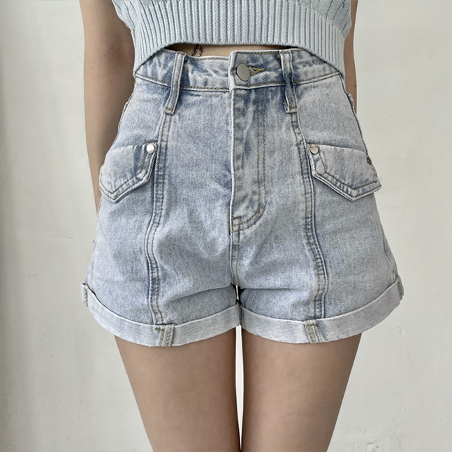 フェイクポケットショートパンツ