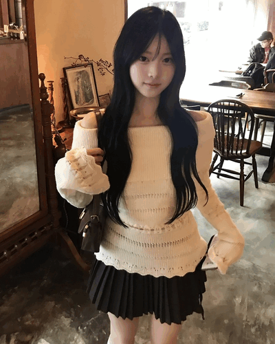 코코 펀칭 오프 니트