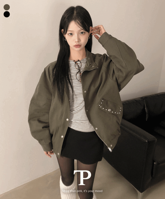 アイレットスタッドコットンジャケット