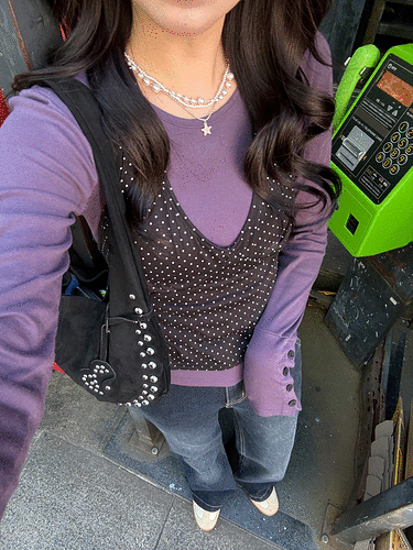 ドット柄レイヤードビスチェ