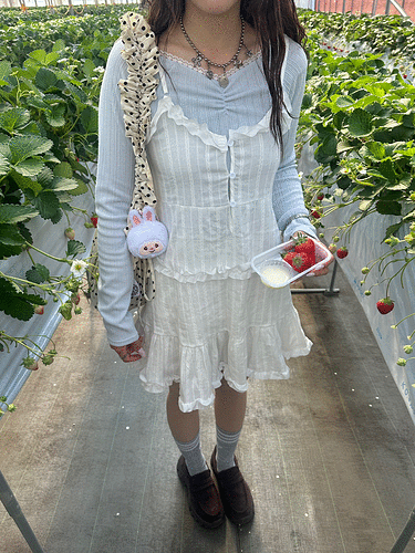 レースフリルワンピース