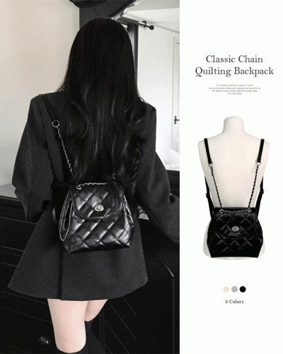 チェーンキルティングミニバックパック