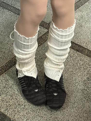 リボンロングレッグウォーマー