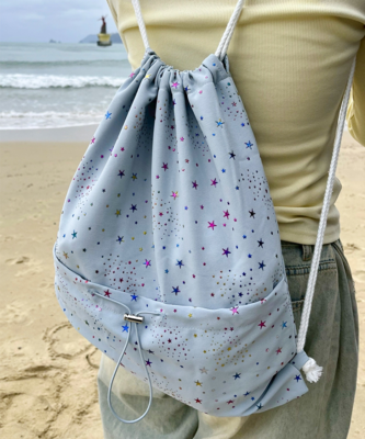 별 패턴 스트링 백팩