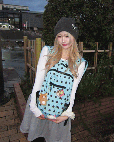 ドット柄カジュアルリュック