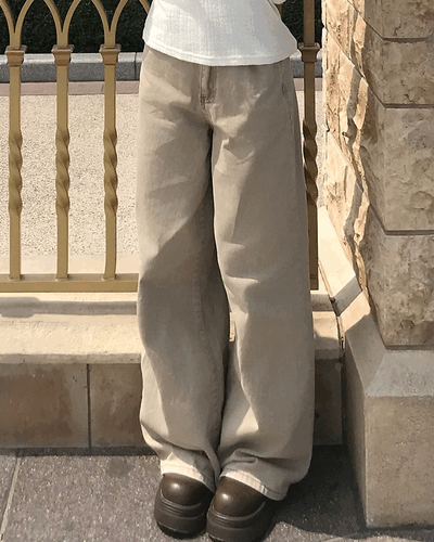 ヒップポケットワイドパンツ