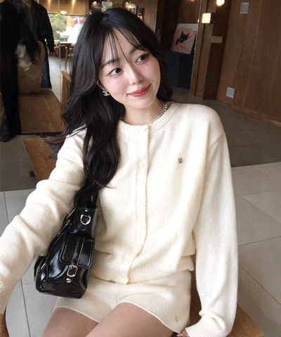 【✔기획】라운트 니트 가디건 숏팬츠 세트