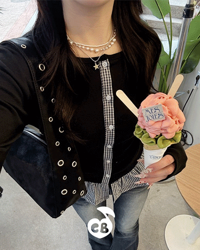 【❤️MADE】체크 프릴 가디건