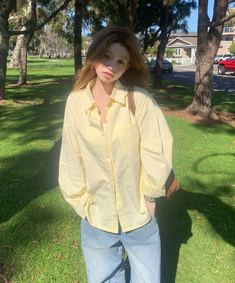 ルーズボタンシャツ