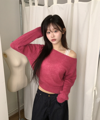 オフショルダーニット(5color)