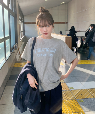 レタリング半袖Tシャツ