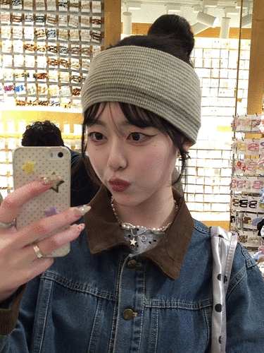 와이드 리브 헤어밴드