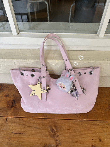 スエードアイレットスクエアバック