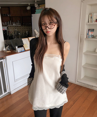 レースキャミソールミニワンピース