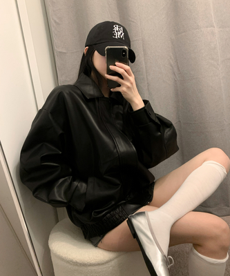 ルーズライダースレザージャケット