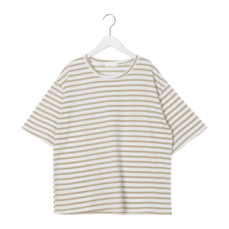 Sona ストライプサマー半袖tシャツ 10代 代女性ファッション韓国通販